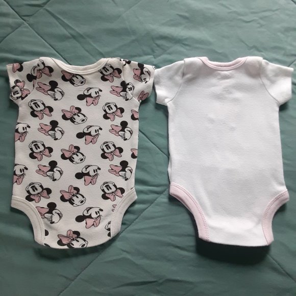 Disney Minnie Mouse Baby Girls Onesies Lot Of 8 Size 0-3 Months - Picture 11 of 16